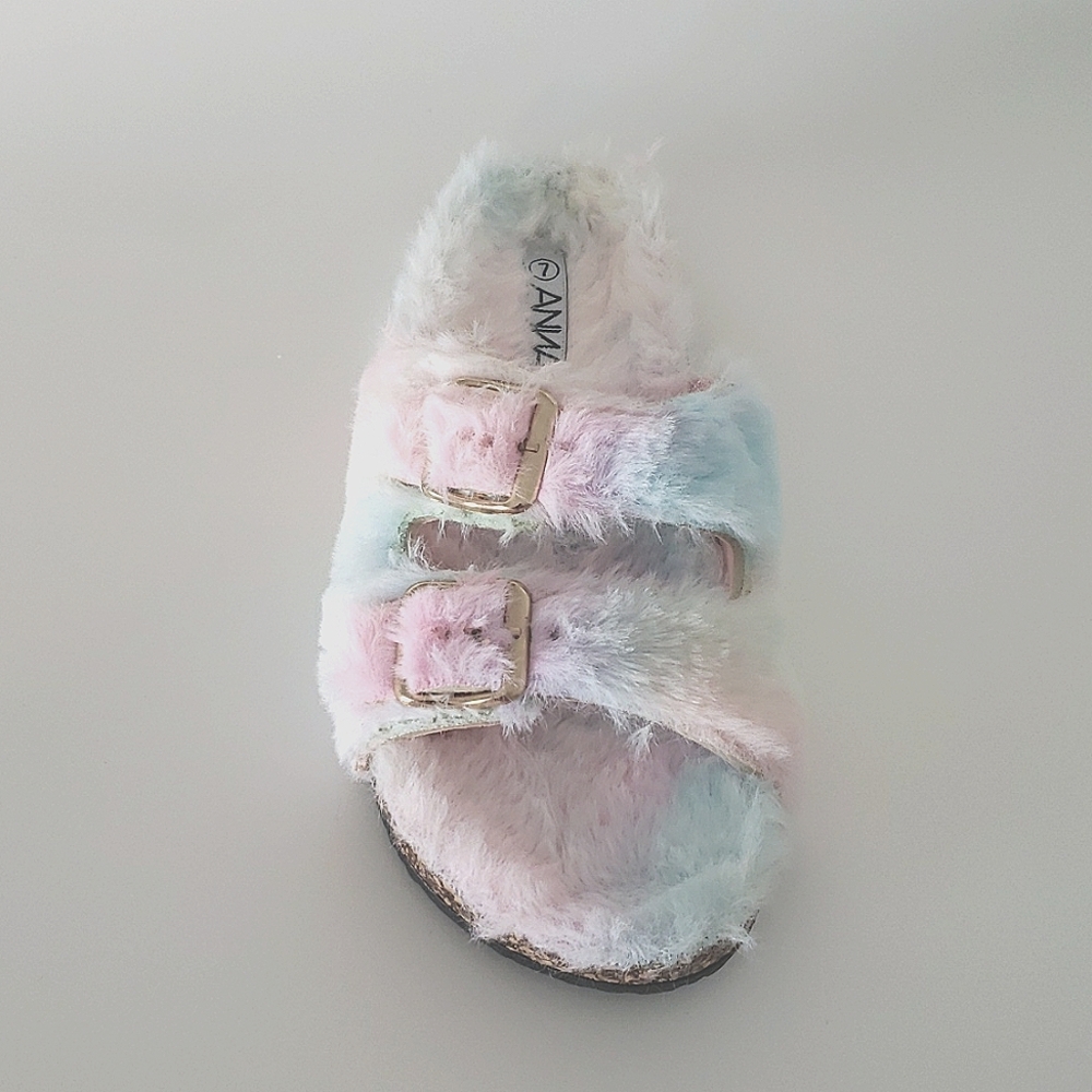 Platform Faux Fur Slipper Sandals - Picture 3 of 6